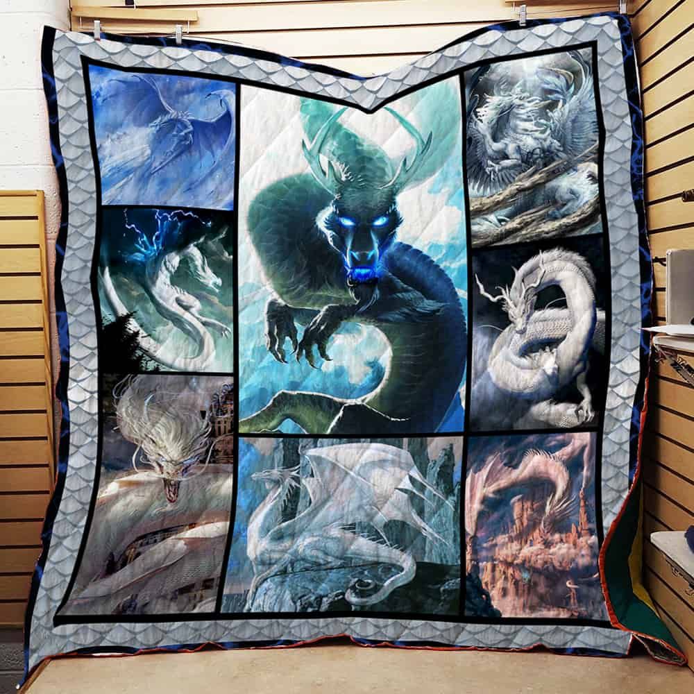 White Dragon CL22100553MDQ Quilt Blanket