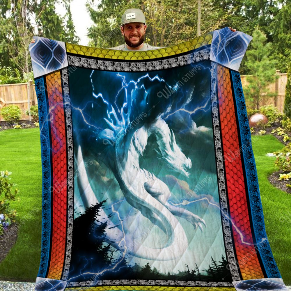 White Dragon Quilt Blanket Pb75 Dhc1312164Dd