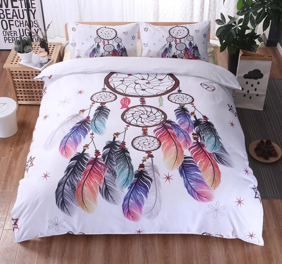 White Dreamcatcher Bedding Set
