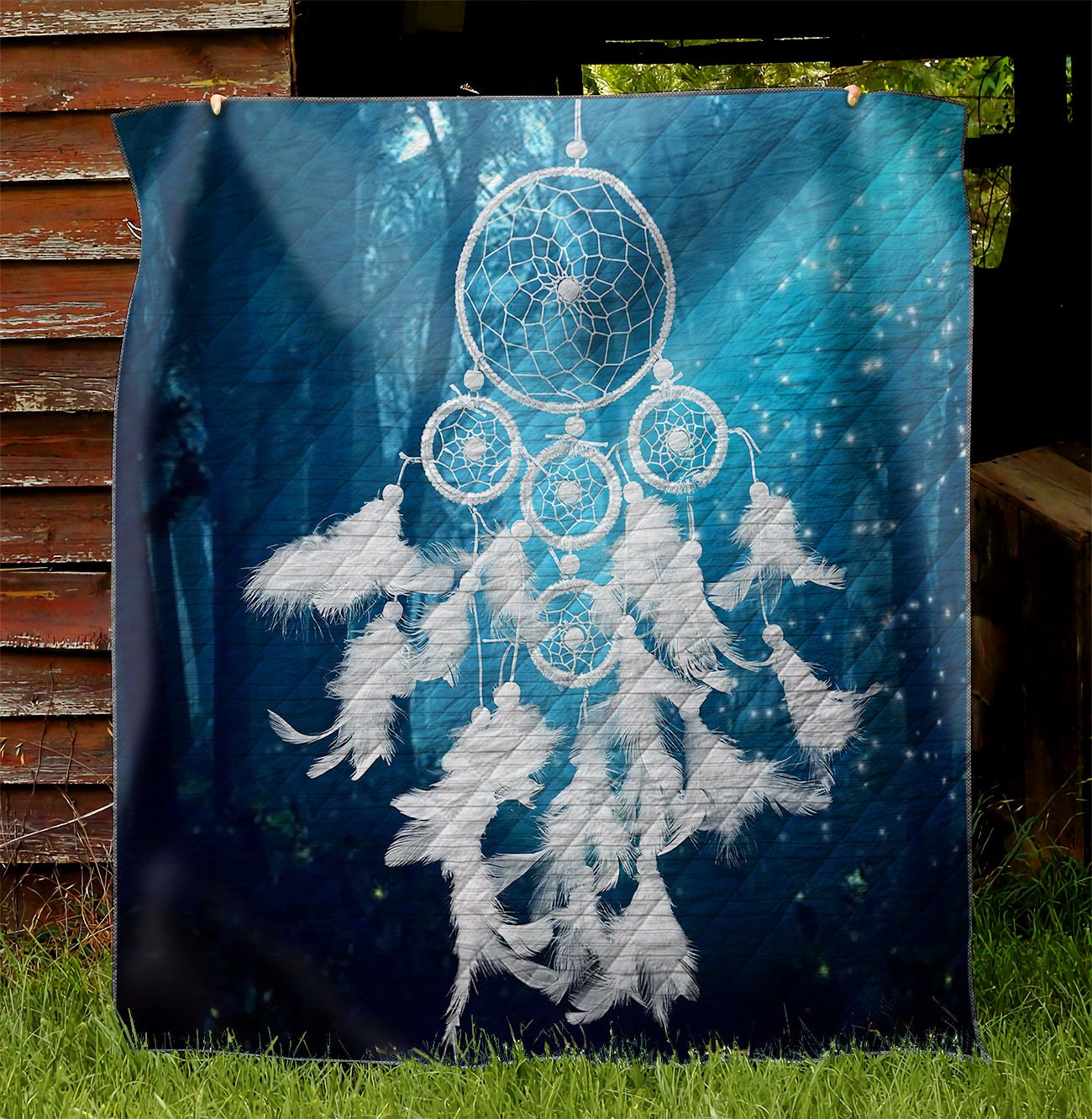 White Dreamcatcher NI1210105DT Quilt Blanket