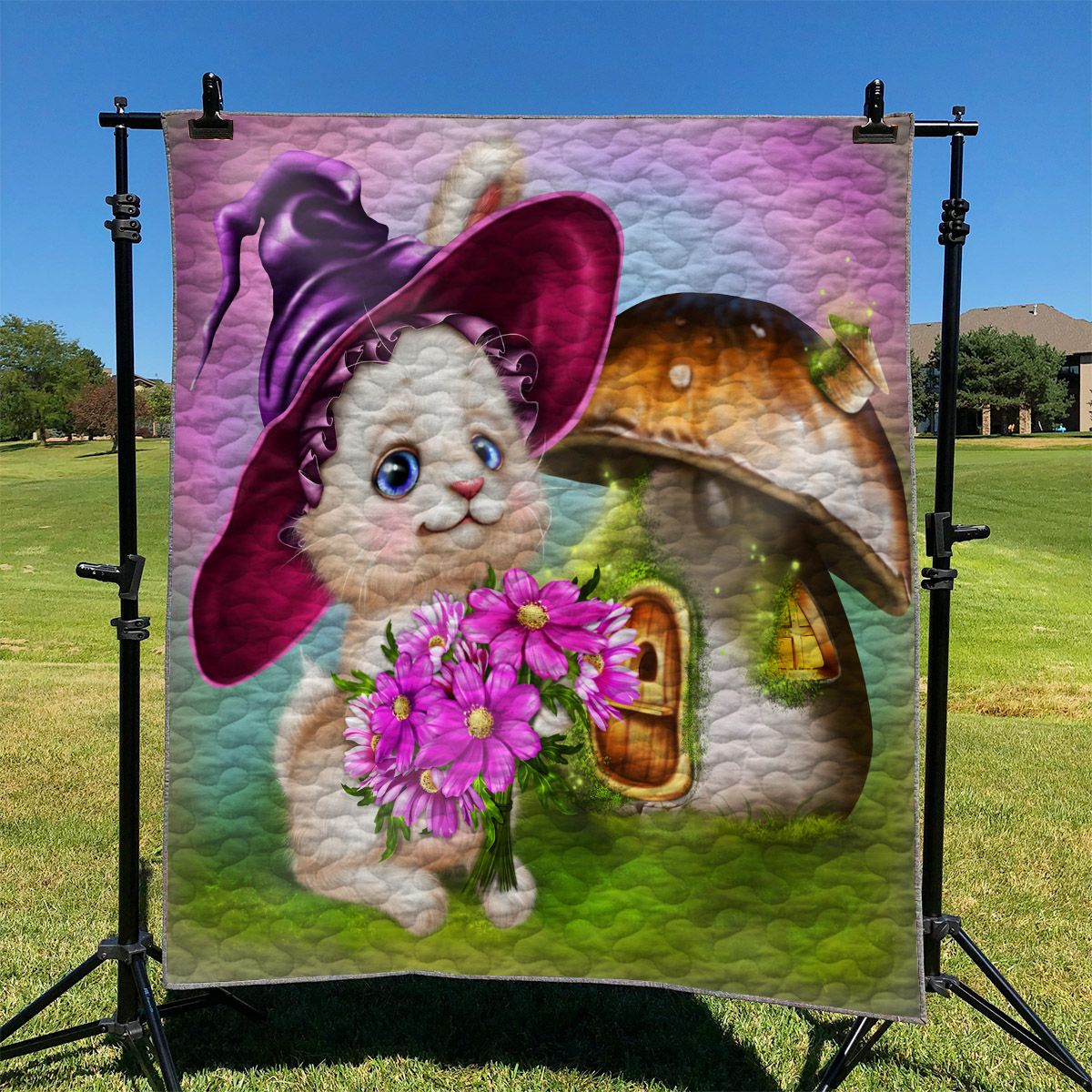 White Easter Bunny NI1610065DT Quilt Blanket