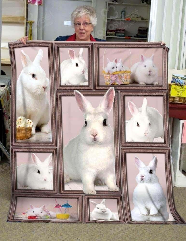 White Rabbit Fleece Blanket