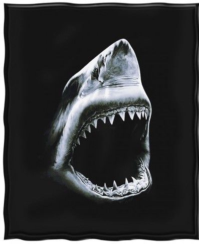 White Shark Sherpa Fleece Blanket
