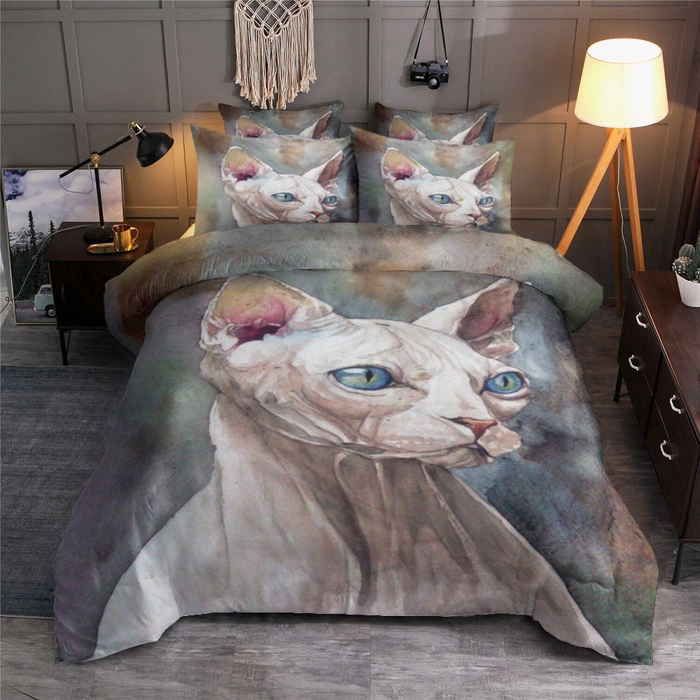 White Sphinx Cat Bedding Set