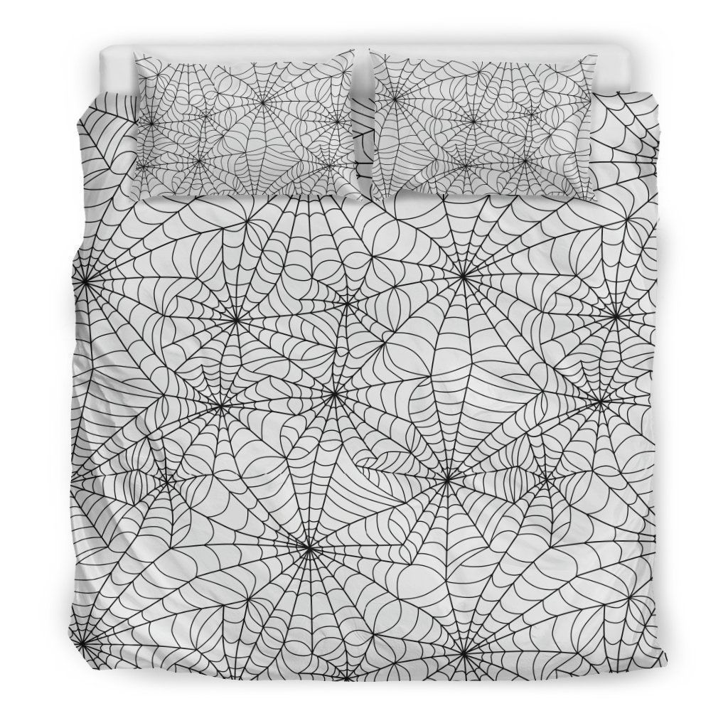 White Spider Web Bedding Set