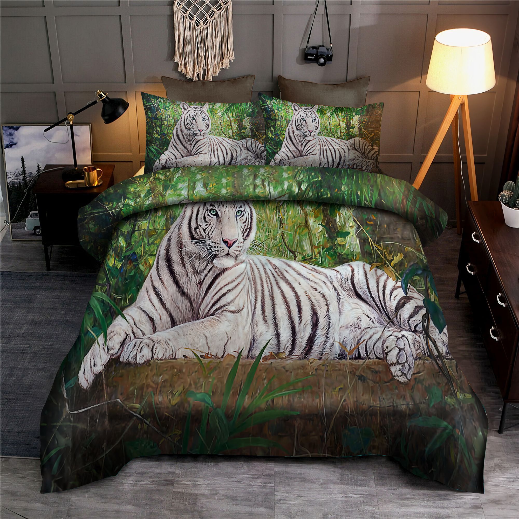 White Tiger Bedding Set