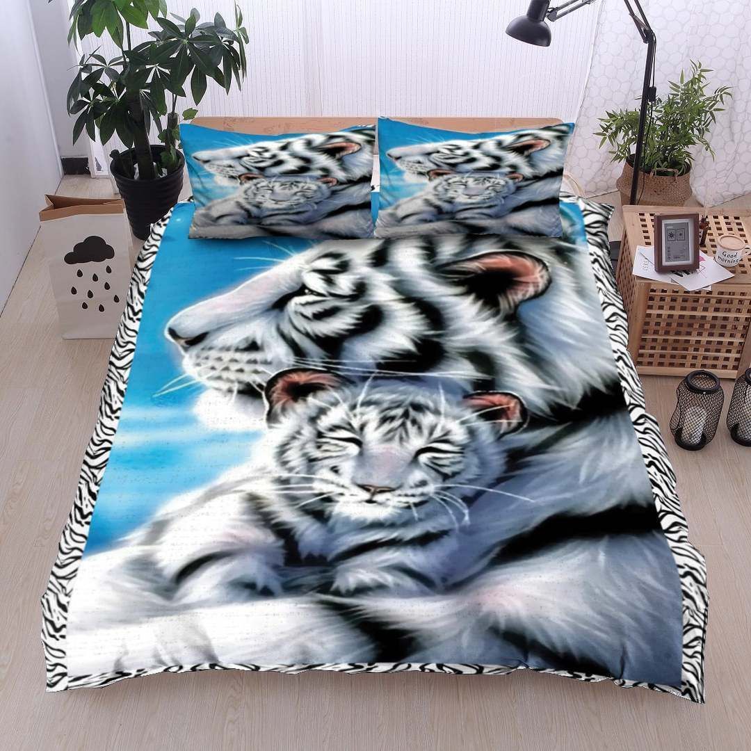White Tiger Bedding Set