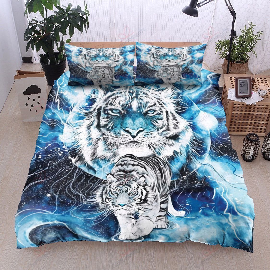 White Tiger Bedding Set