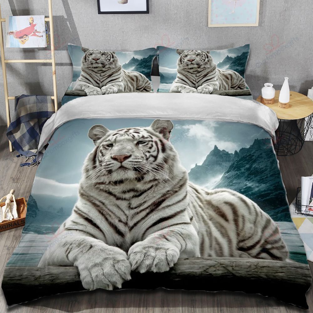 White Tiger Bedding Set