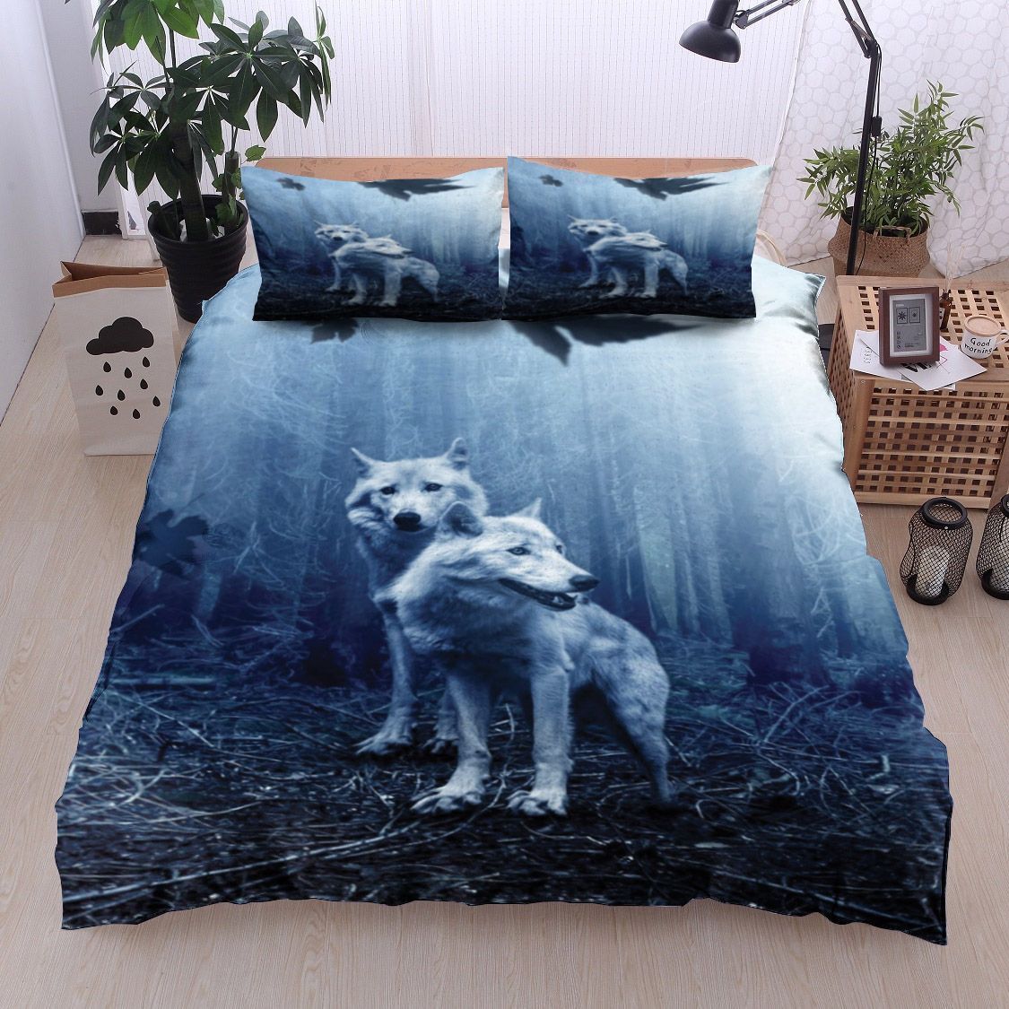 White Wolf Bedding Set