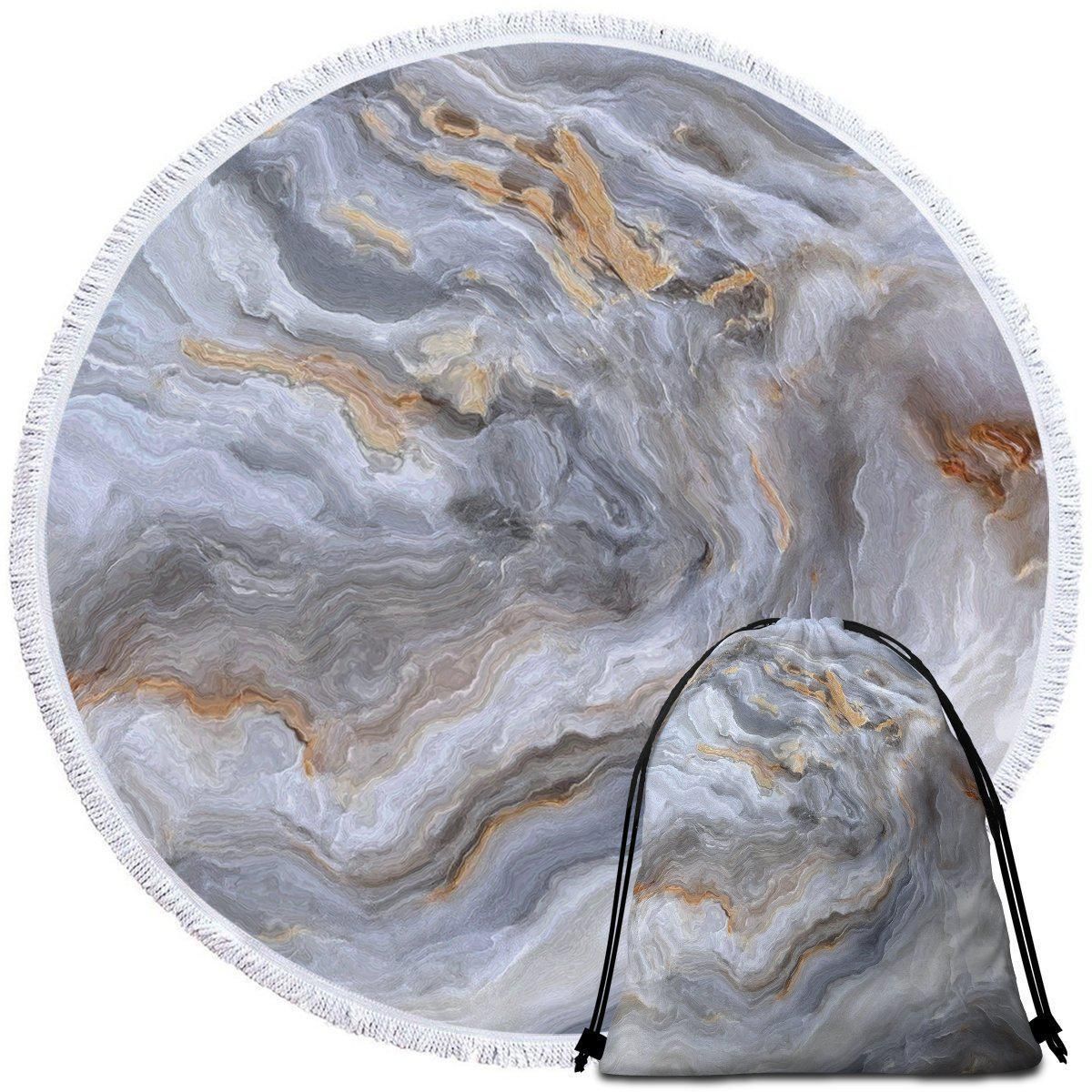 Whitehaven Liquid Printed Round Beach Towel