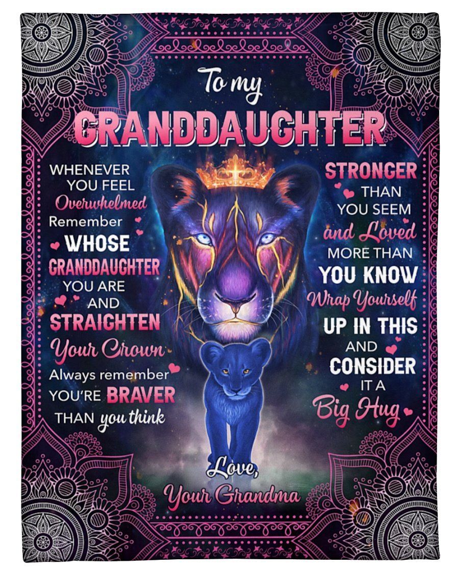 Whose Granddaughter You Are Grandma To My Granddaughter Fleece Blanket Fleece Blanket