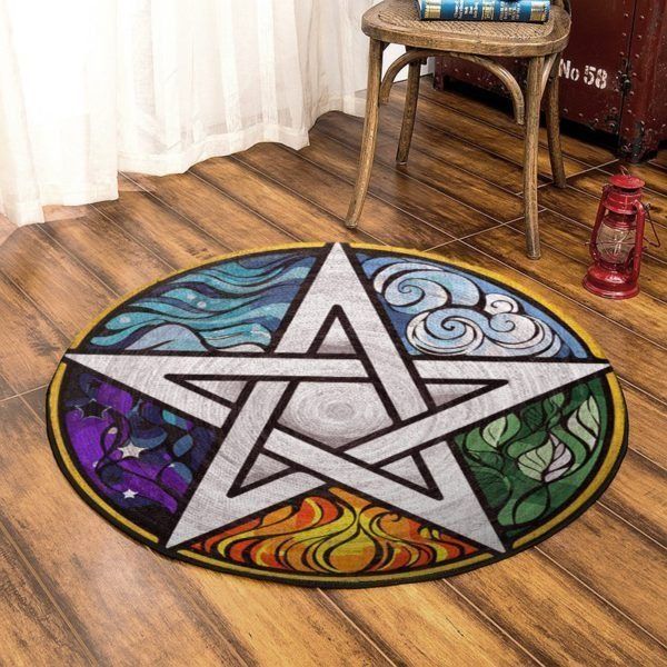 Wicca Pattern Round Carpet