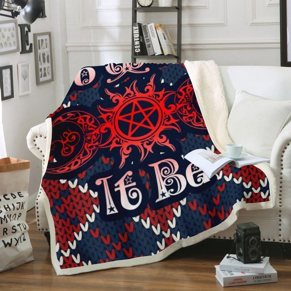 Wicca So Mote It Be Christmas Sherpa Fleece Blanket