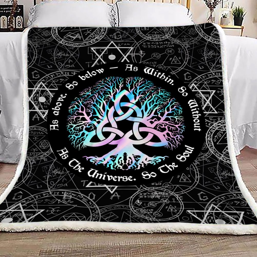 Wicca Tree Of Life Fleece Blanket