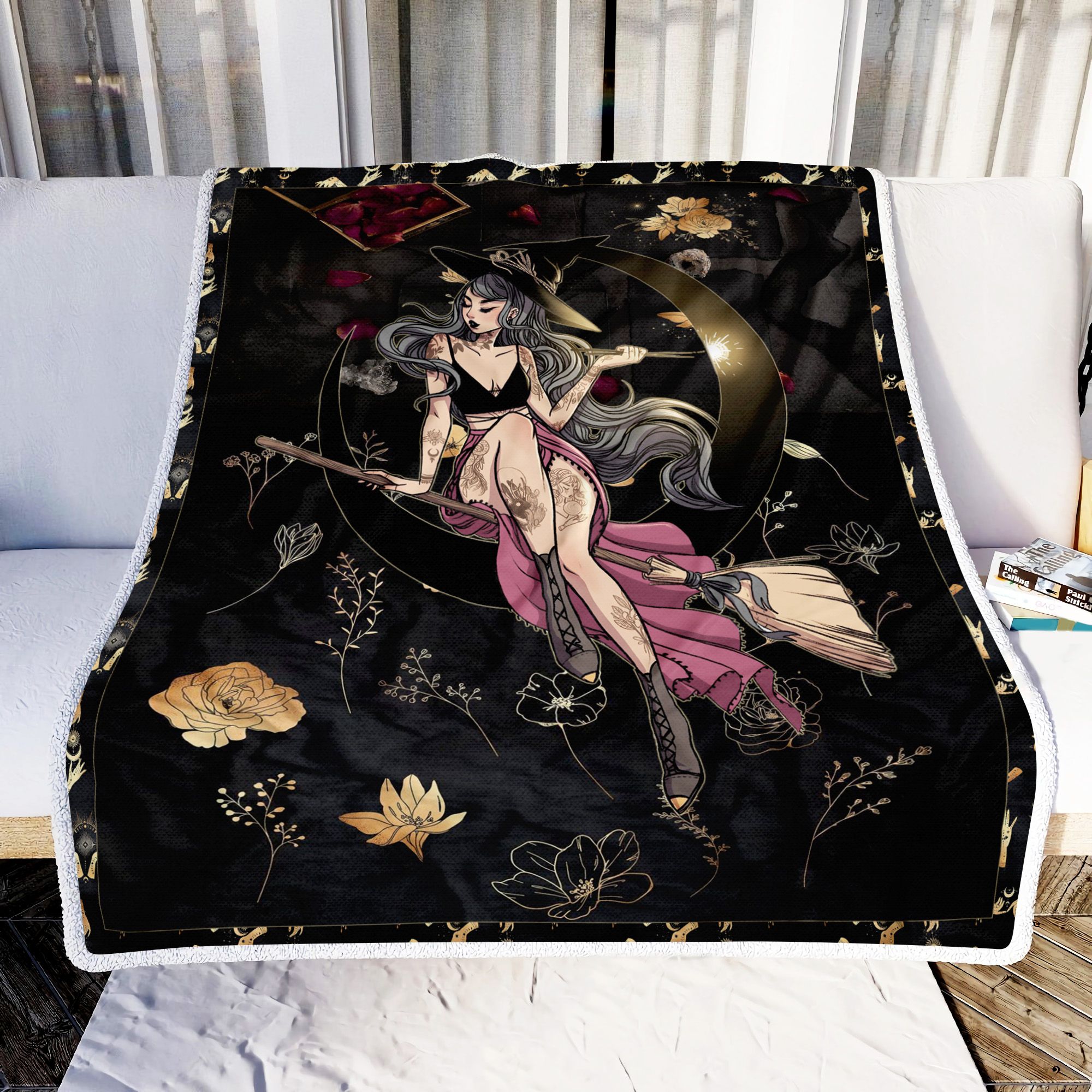 Wicca Witch Fleece Blanket