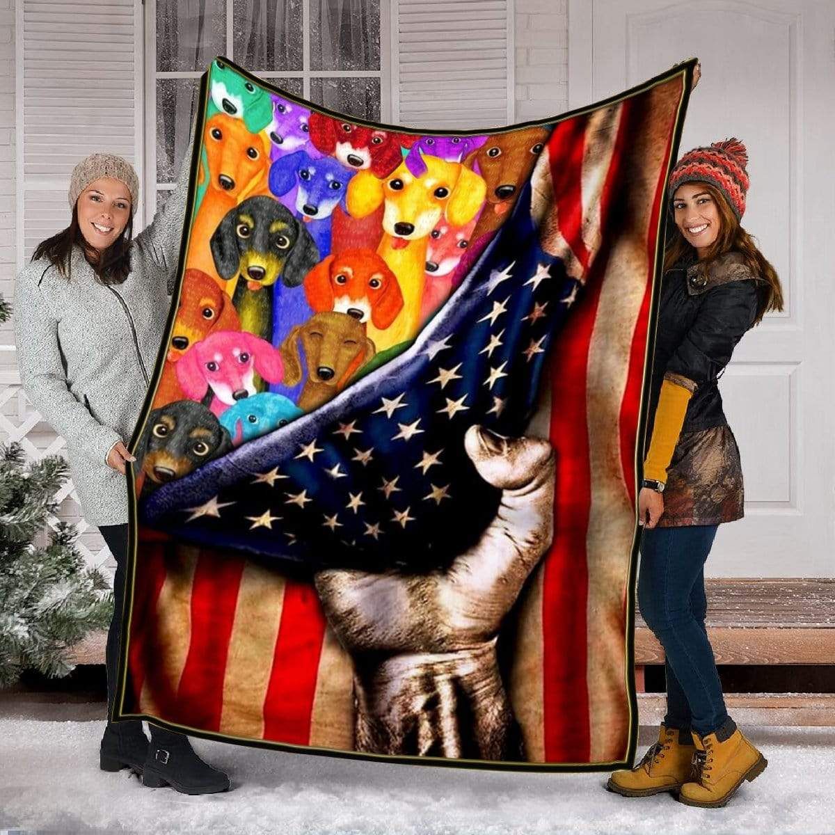 Wiener Dog Fleece Blanket