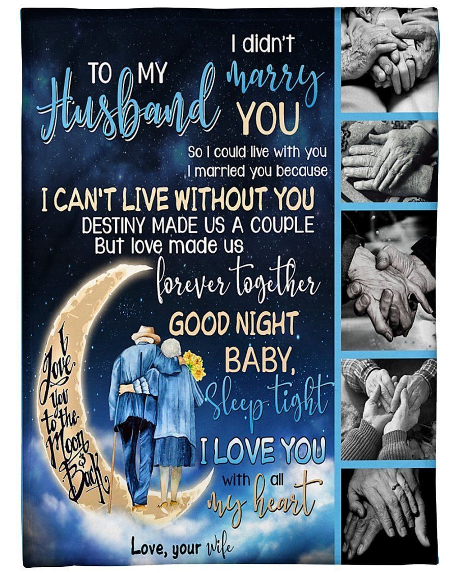 Wife Giving Husband I Can’t Live Without You Fleece Blanket