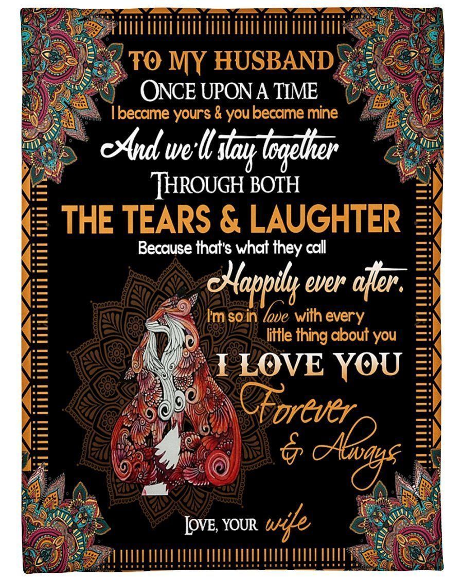 Wife Giving Husband We’ll Stay Together Fleece Blanket