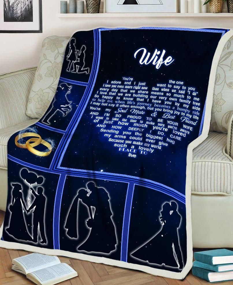 Wife I Love You Even More Right Now Husband Sherpa Fleece Blanket