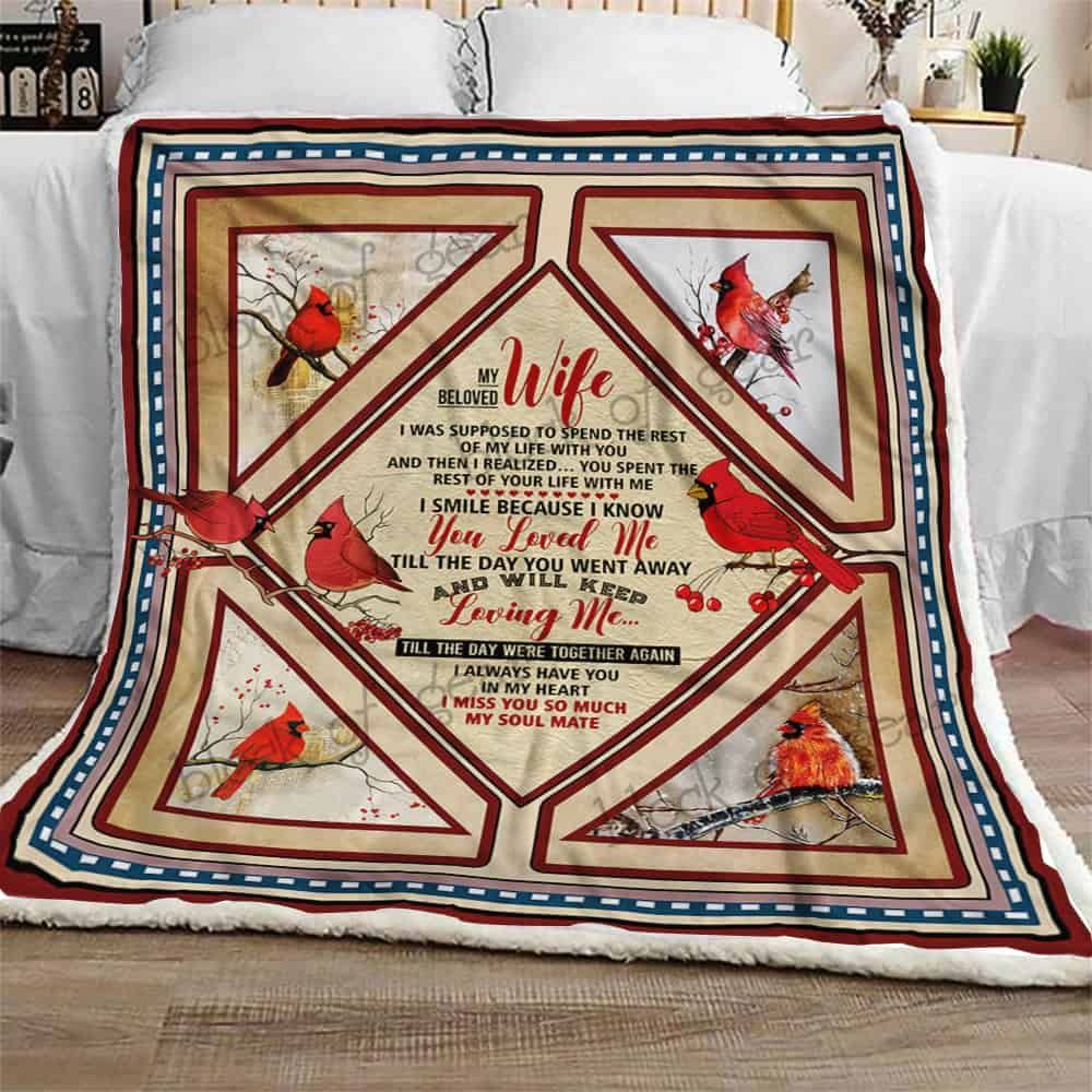 Wife In Heaven Fleece Blanket