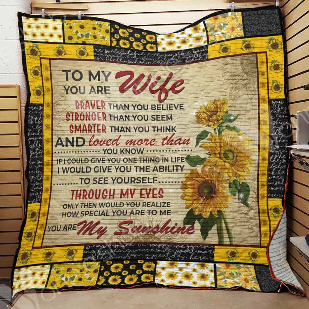 Wife Sunflower Quilt Blanket DHC1002718TD