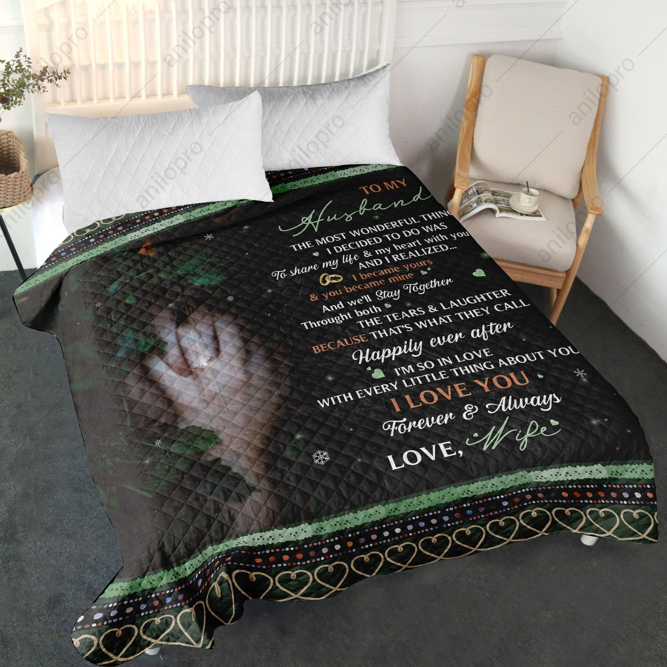 Wife To Husband I Became Yours Quilt Blanket DHC04012093TD