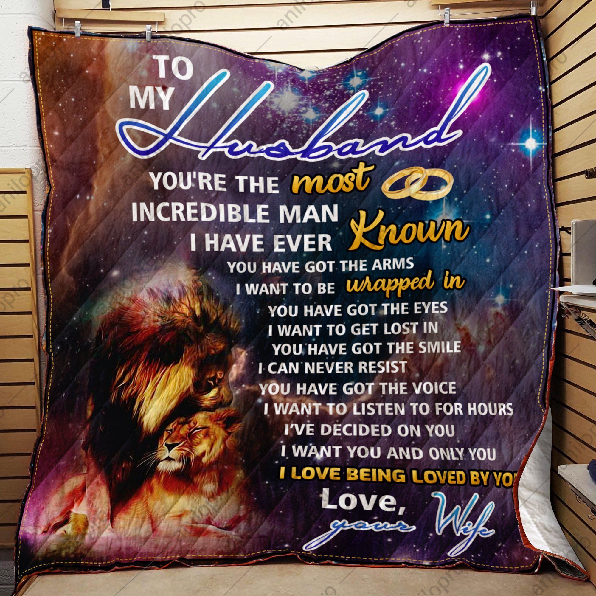 Wife To Husband The Most Incredible Man GS-CL-DT3006 Quilt Blanket