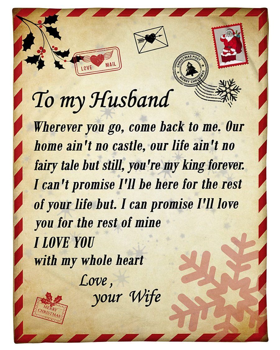 Wife To My Husband Love You For The Rest Of Mine Mail Fleece Blanket Fleece Blanket
