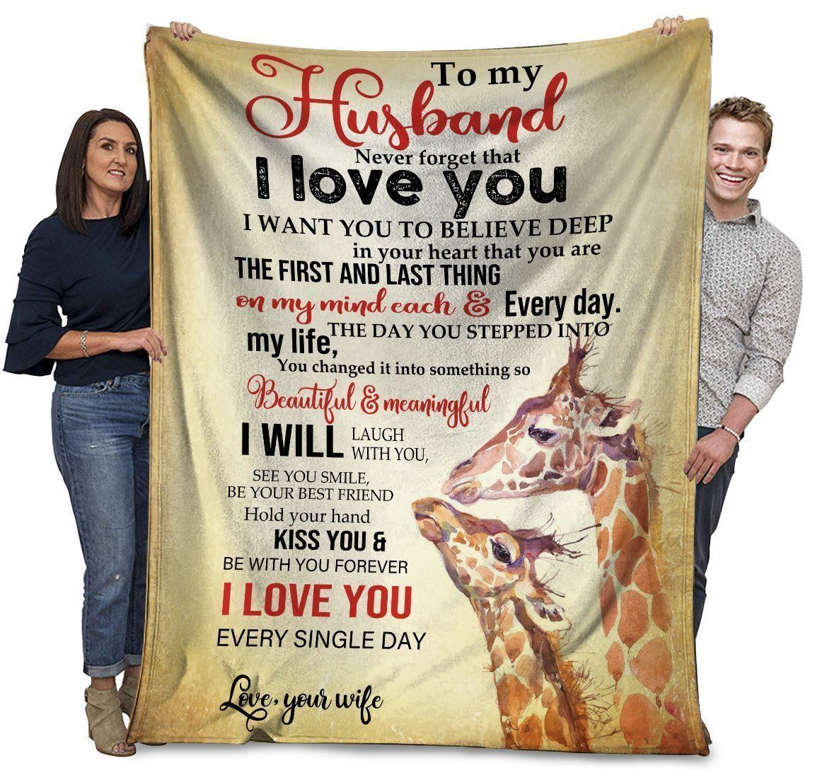 Wife To My Husband Never Forget That I Love You Fleece Blanket