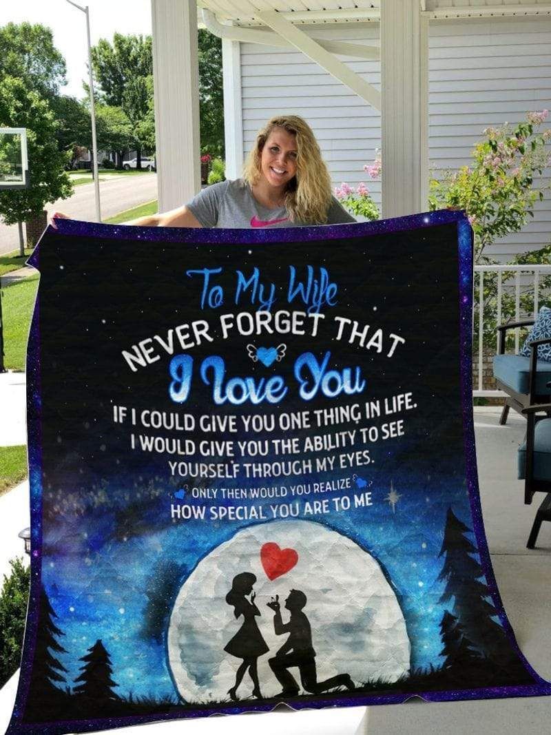 Wife To My Wife Never Forget That How Much I Love You How Special You Are To Me Gift For Wife Sherpa Fleece Blanket
