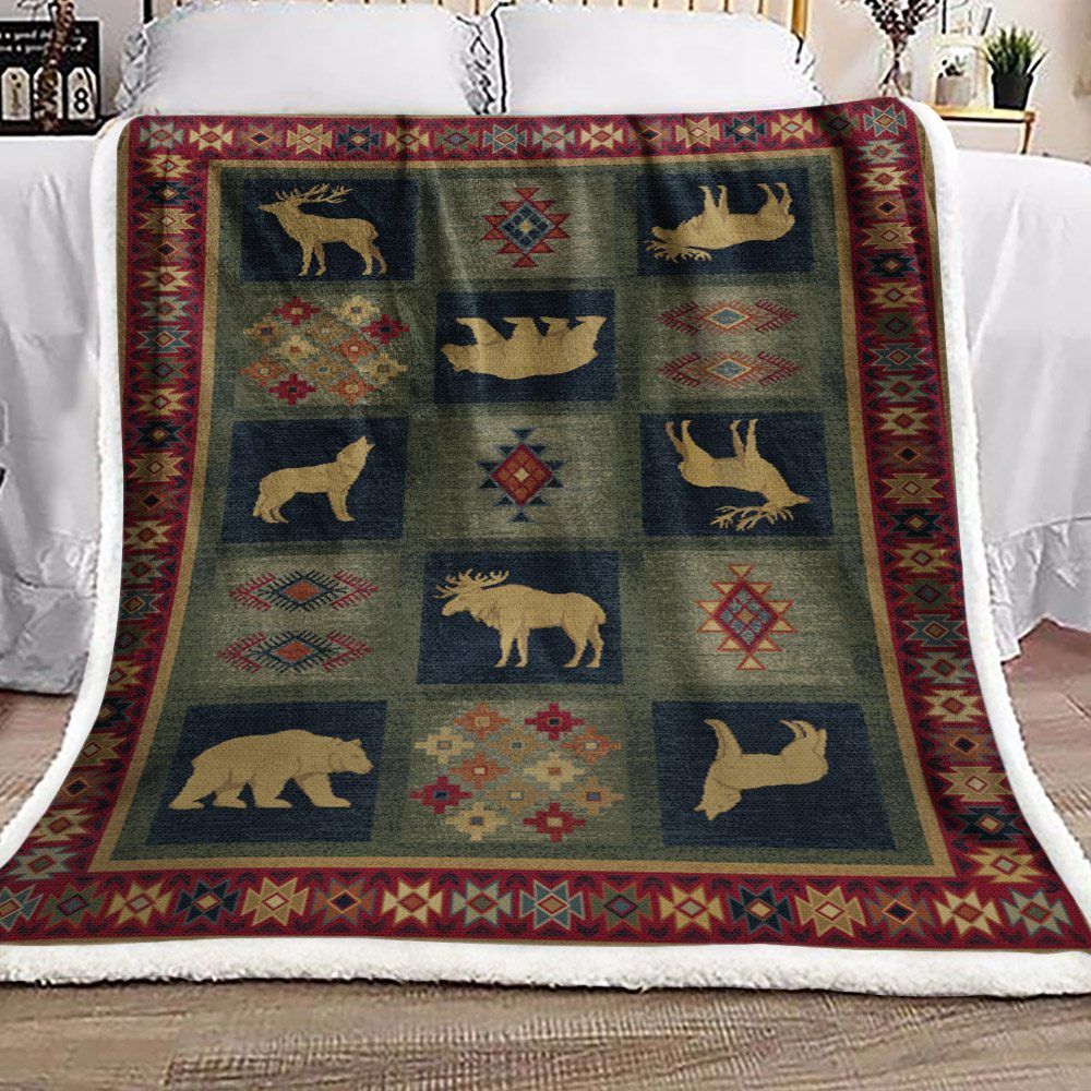 Wild Animals Sherpa Fleece Blanket