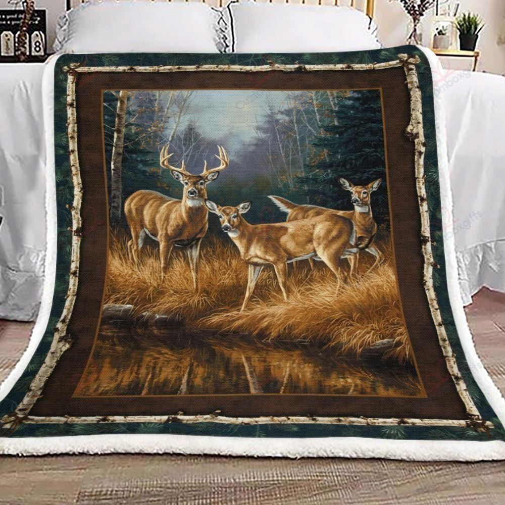 Wild Deer Fleece Blanket