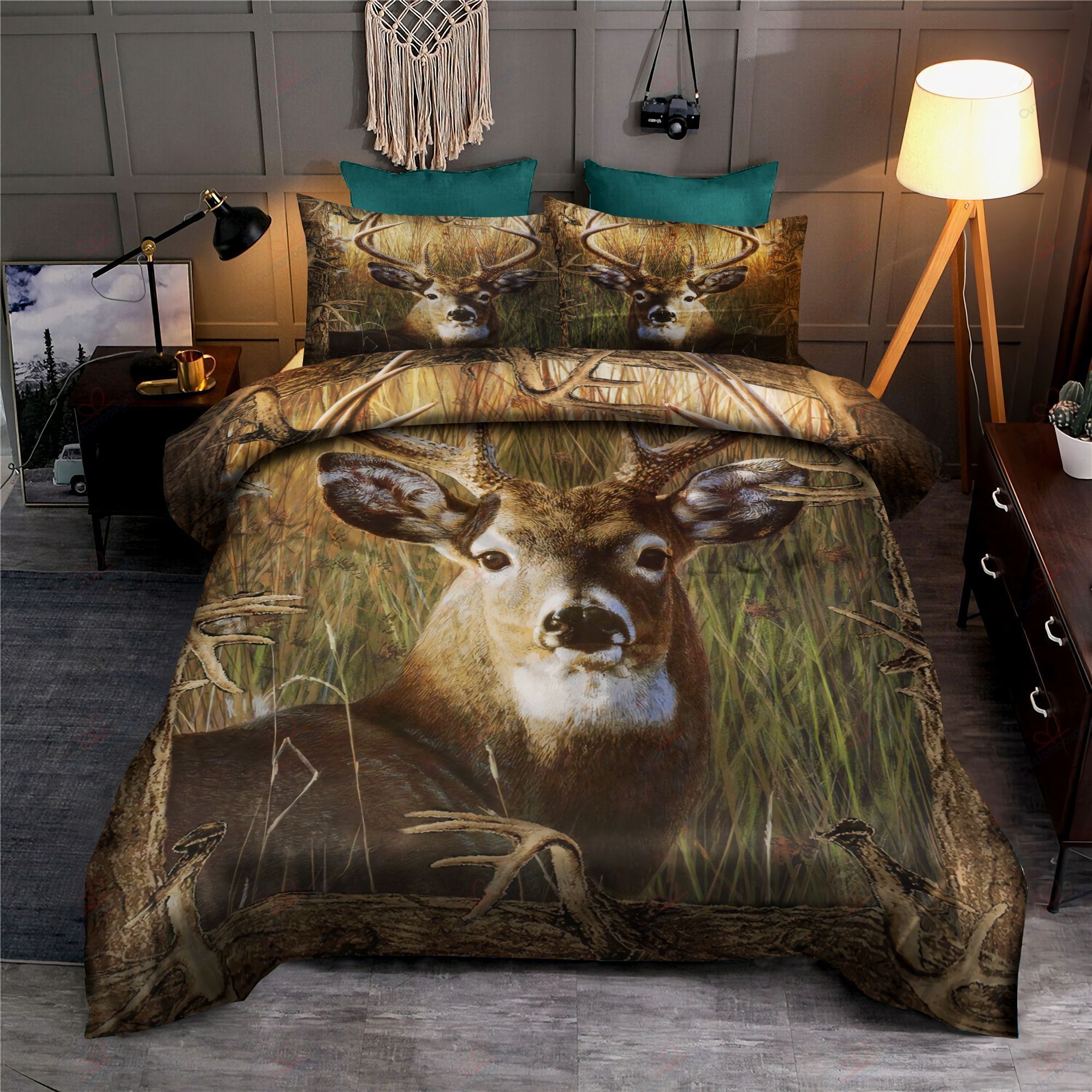 Wild Hunting Deer Printed Bedding Set