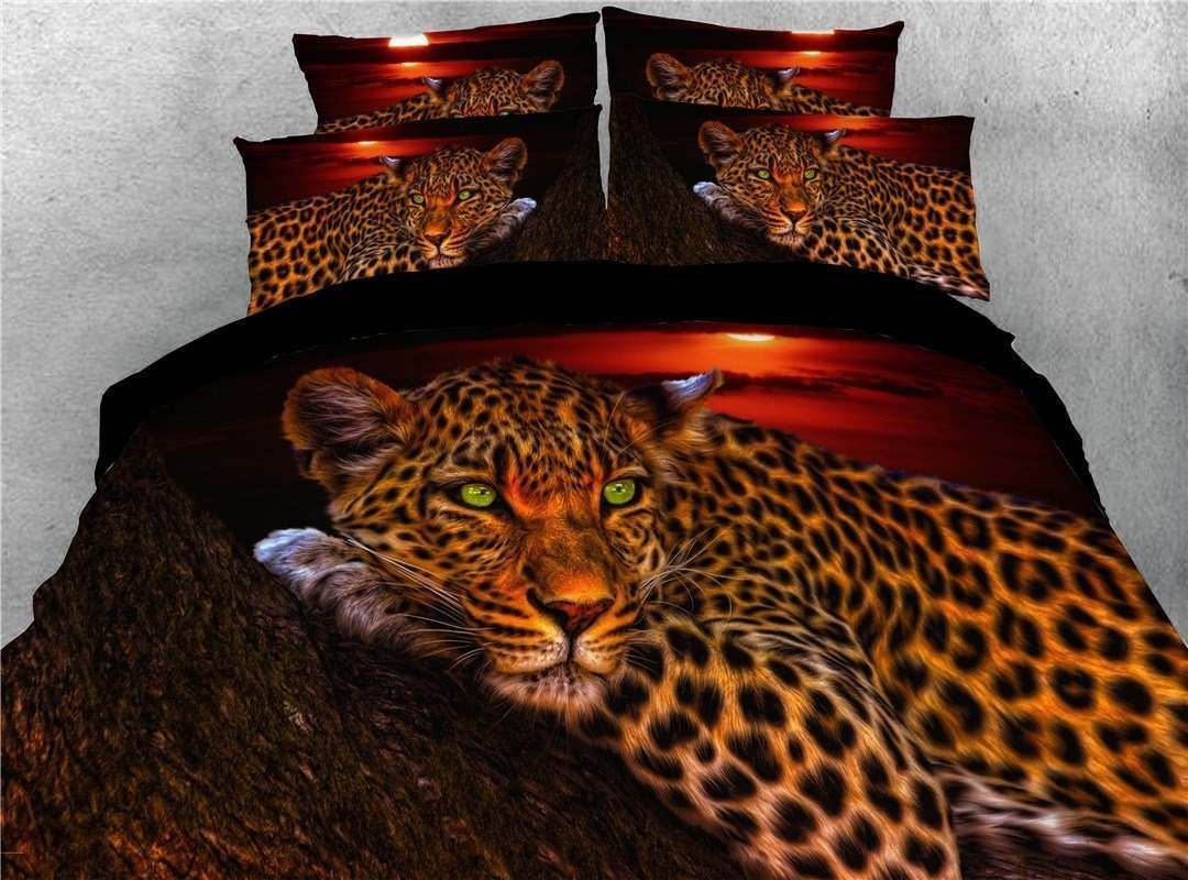 Wild Leopard Animal Bedding Set