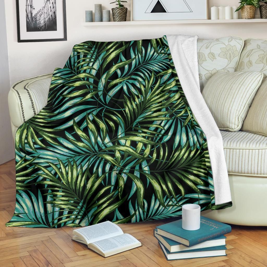 Wild Life Tropical Flower Pattern Print Design Fleece Blanket