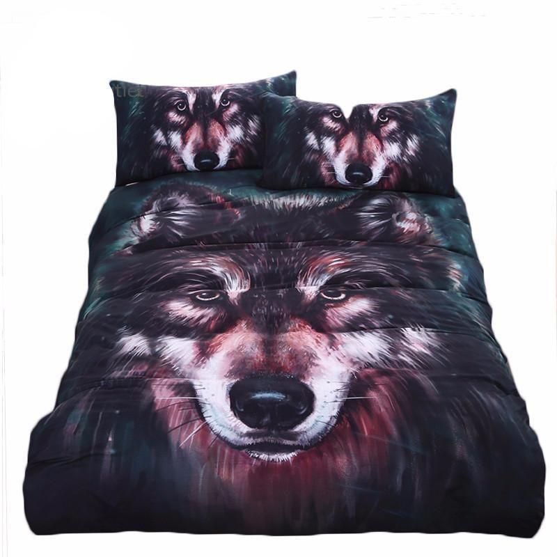 Wild Life Wolf Painting Bedding Set