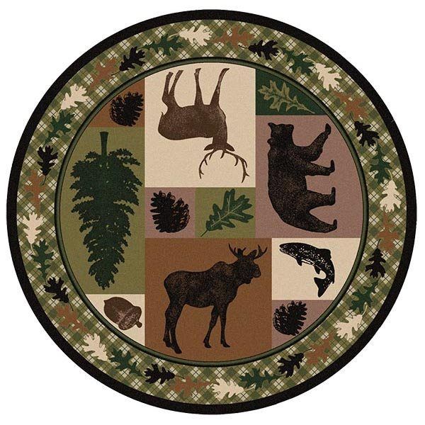 Wildlife Patchwork Round Carpet