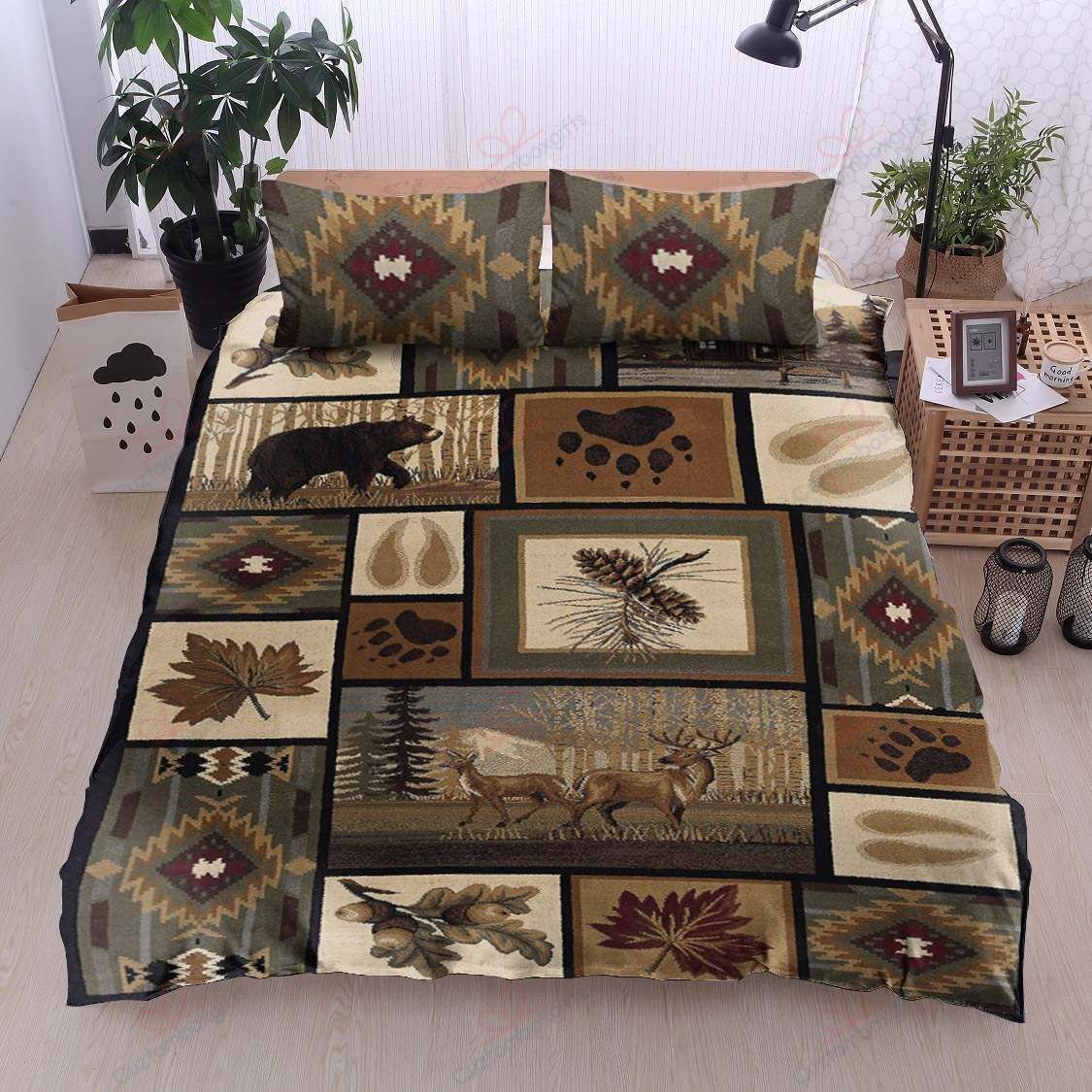 Wildlife Vintage Pattern Printed Bedding Set