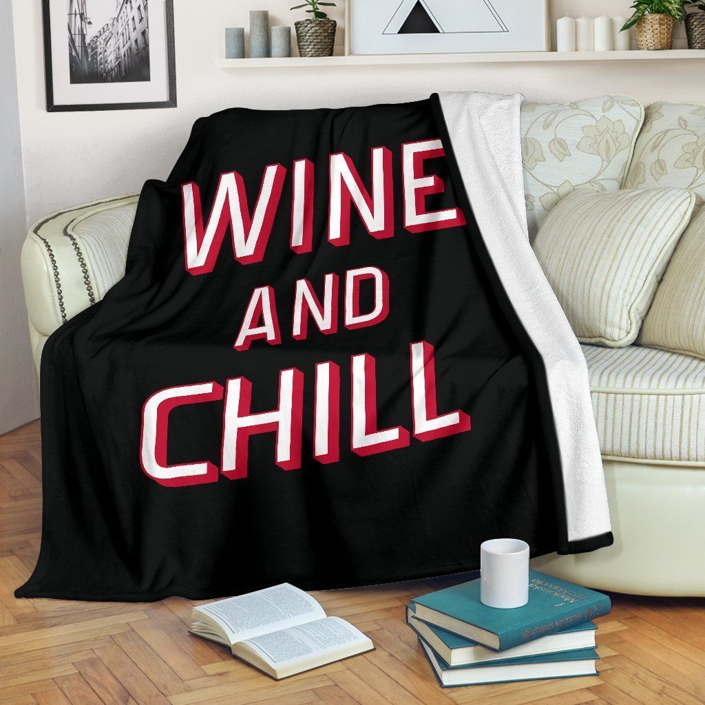 Wine And Chill Sherpa Fleece Blanket