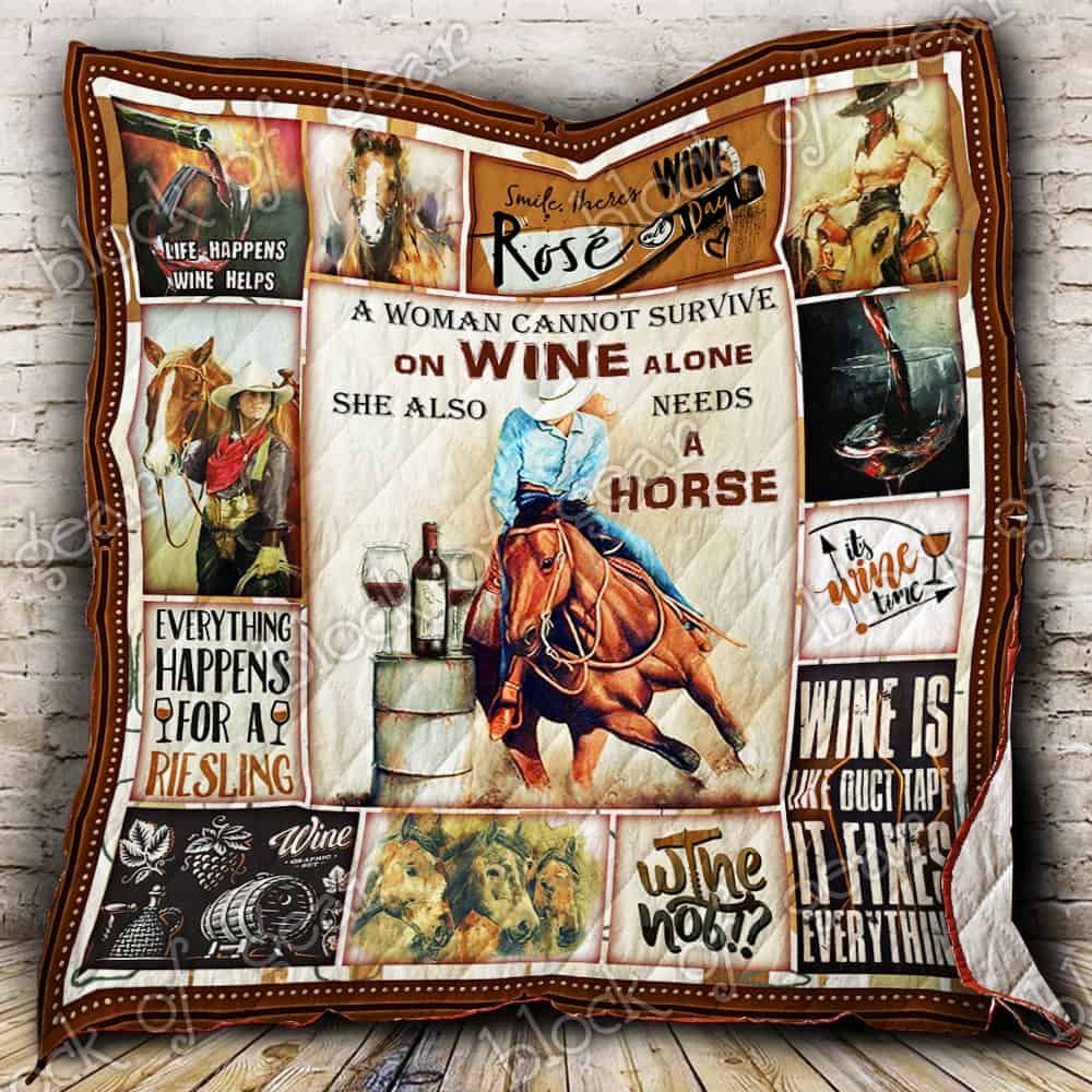 Wine And Horse Quilt P548H Dhc11123188Dd