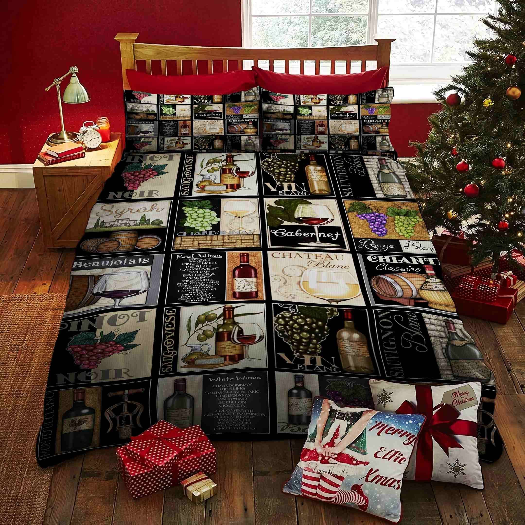 Wine Bedding Set