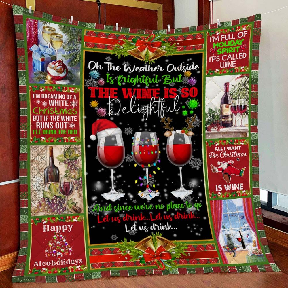 Wine Christmas DAC161107 Quilt Blanket