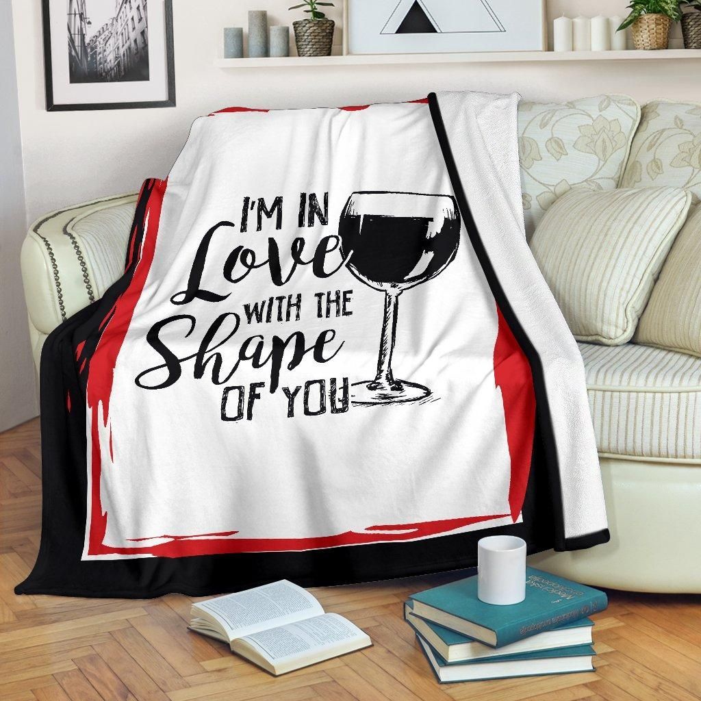 Wine Sherpa Fleece Blanket