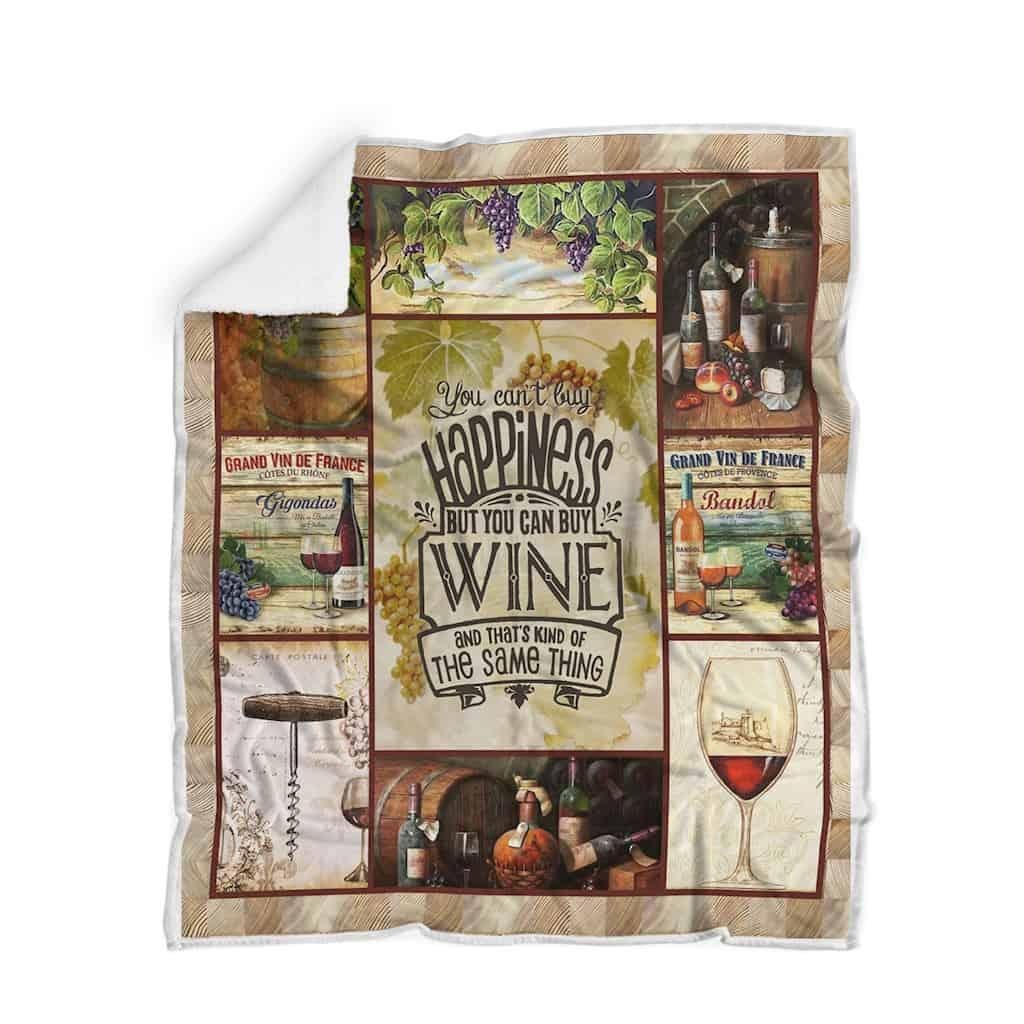 Wine Sherpa Fleece Blanket