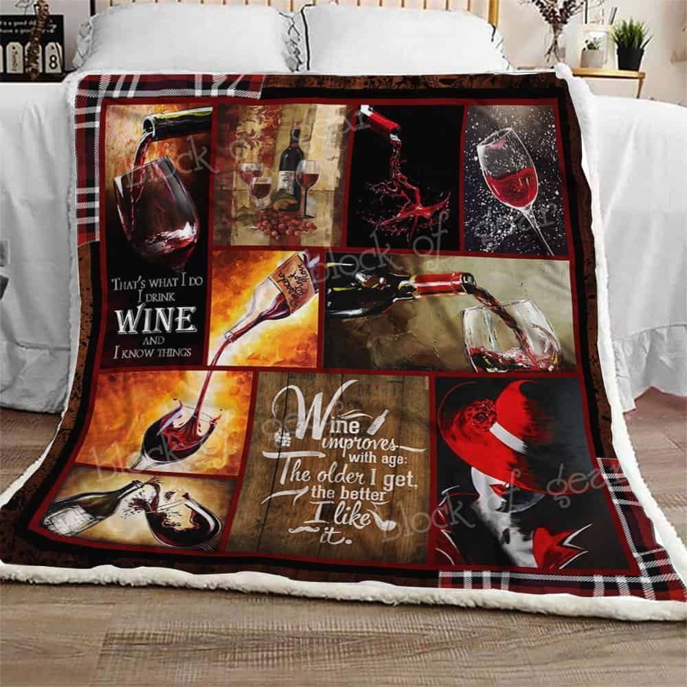 Wine Fleece Blanket