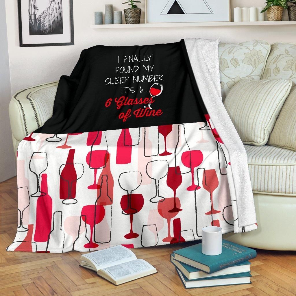 Wine My Sleep Number Sherpa Fleece Blanket