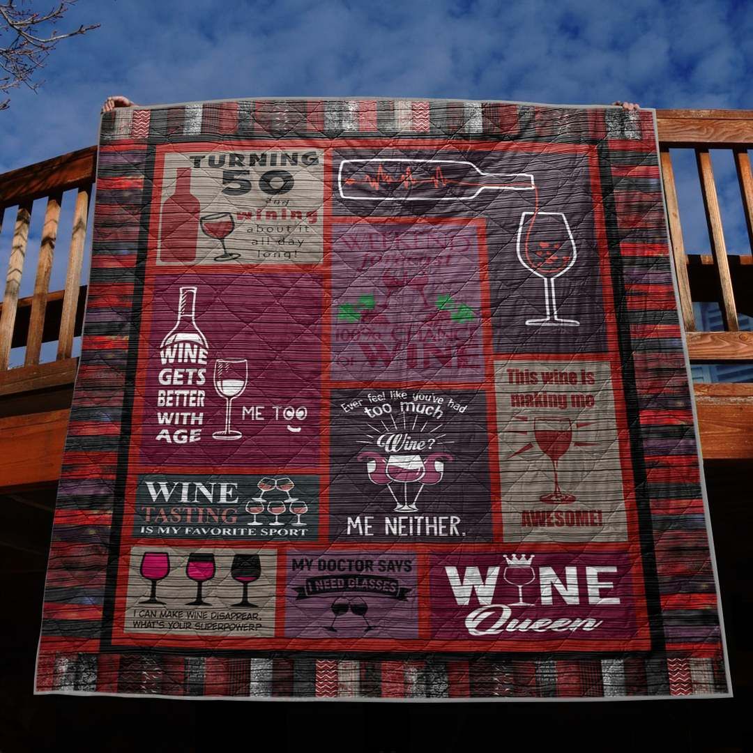 Wine Queen PKT200659 Quilt Blanket