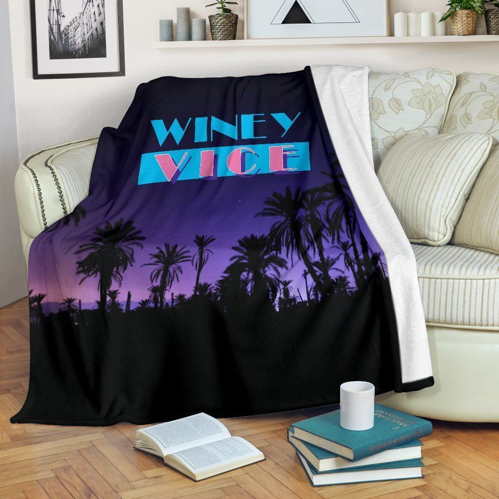 Winey Vice Sherpa Fleece Blanket