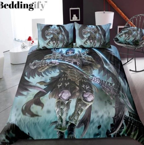 Wing Warrior Skull Bedding Set
